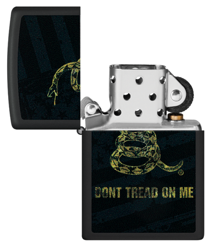 Zippo Dont Tread On Me Design, Black Matte Lighter #48553