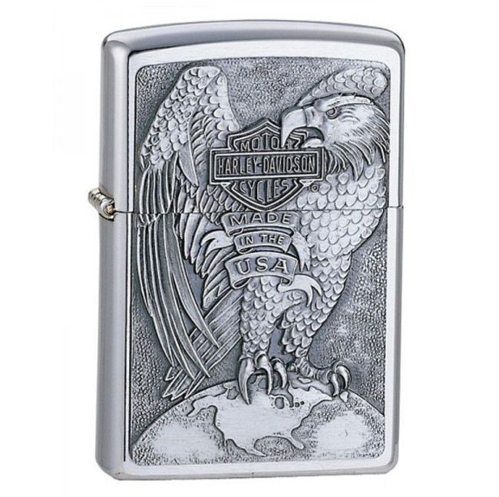 Zippo Harley Davidson Eagle & Globe Emblem Genuine Windproof Lighter #200HD.H231