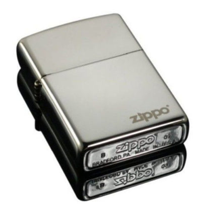 Zippo Black Ice Lighter, with Logo, High Polish #150ZL