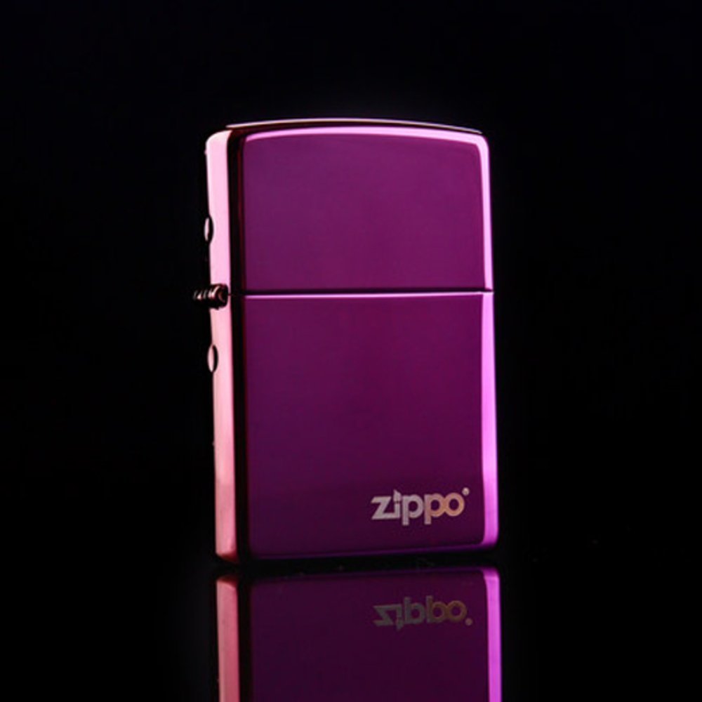 Zippo Abyss with Logo Lighter, High Polish, Deep Purple, Windproof #24747ZL