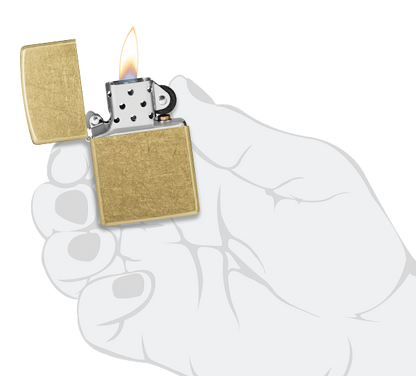 Zippo Classic Street Brass Base Model Lighter #48267