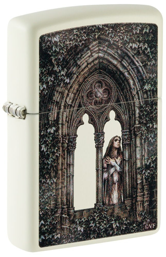 Zippo Victoria Frances Holy Woman Glow-In-The-Dark Windproof Lighter #49836