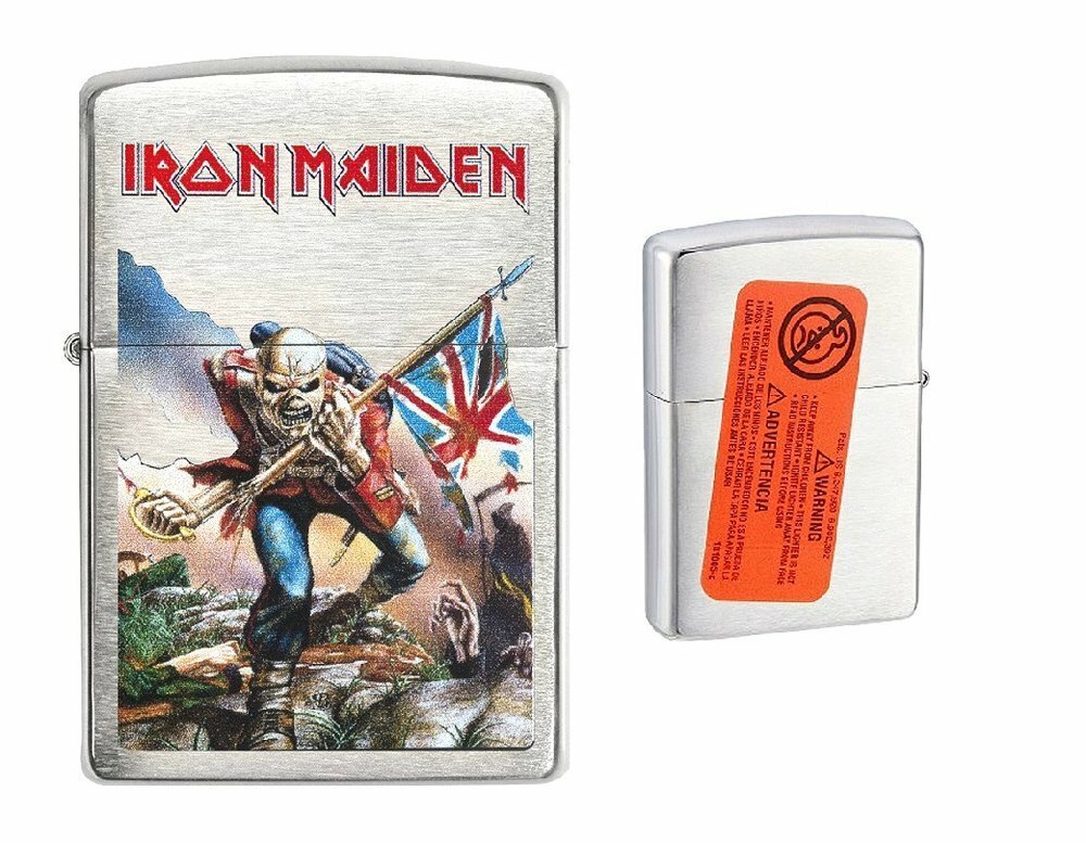 Zippo Iron Maiden, The Trooper, Eddie Lighter, Brushed Chrome, Windproof #29432