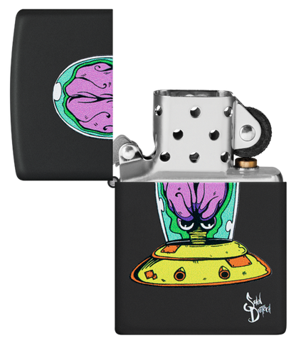 Zippo Sean Dietrich Alien Brain Design, Black Matte Lighter #48683