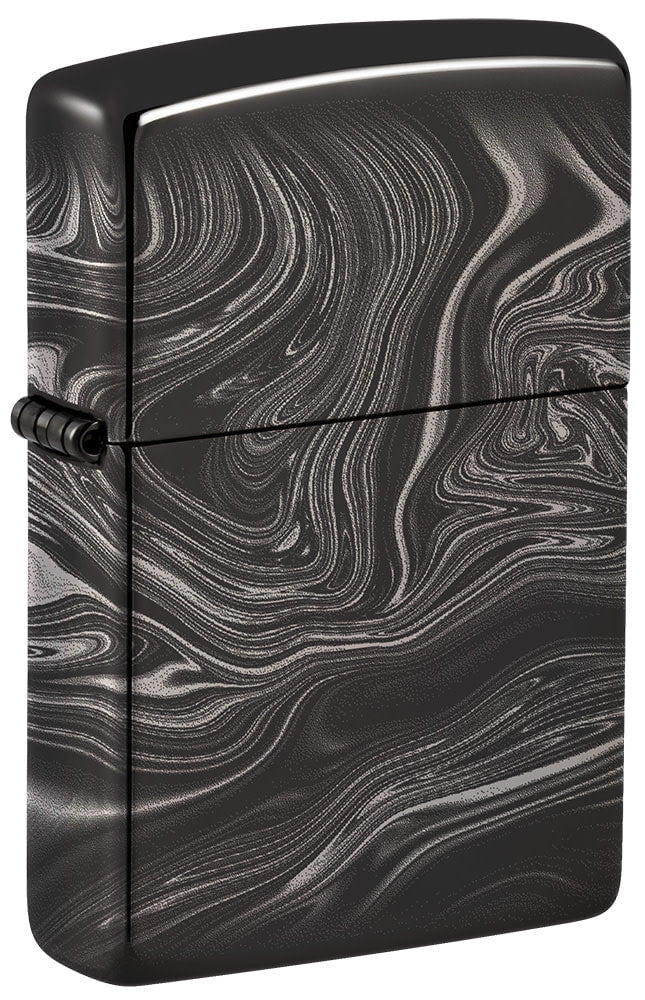 Zippo Marble Pattern 360° Design, High Polish Black Finish Lighter #49812