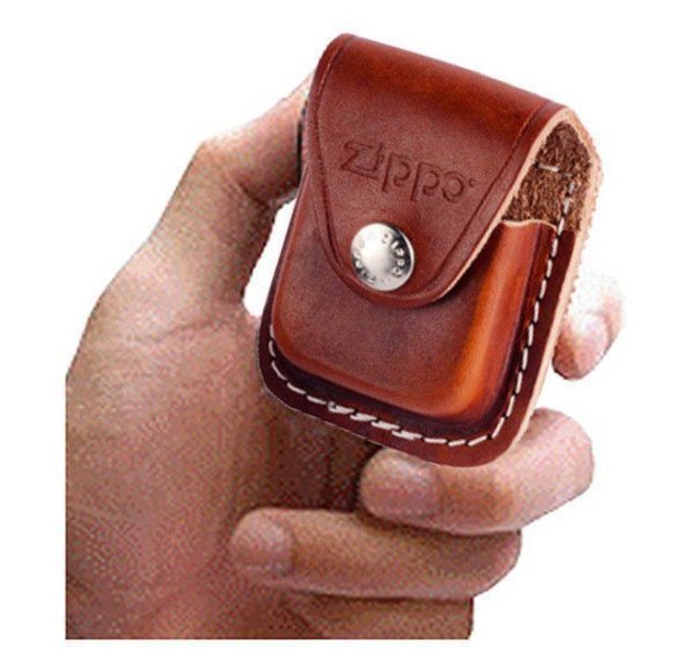 Zippo Leather Pouch, Brown Leather With Belt Loop, For Windproof Lighters #LPLB