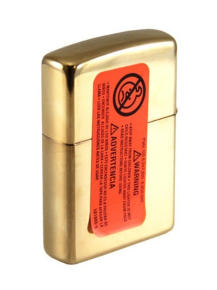 Zippo Classic High Polish Brass, Good For Engraving, Genuine Zippo Lighter #254B