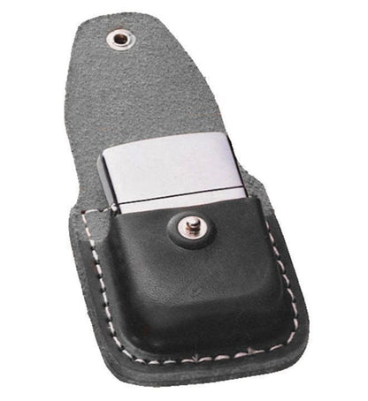 Zippo Belt Loop Black Leather Pouch For Zippo Lighters #LPLBK