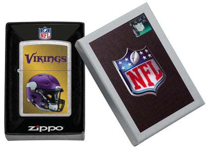 Zippo NFL Minnesota Vikings Football Team, Street Chrome Lighter #48439