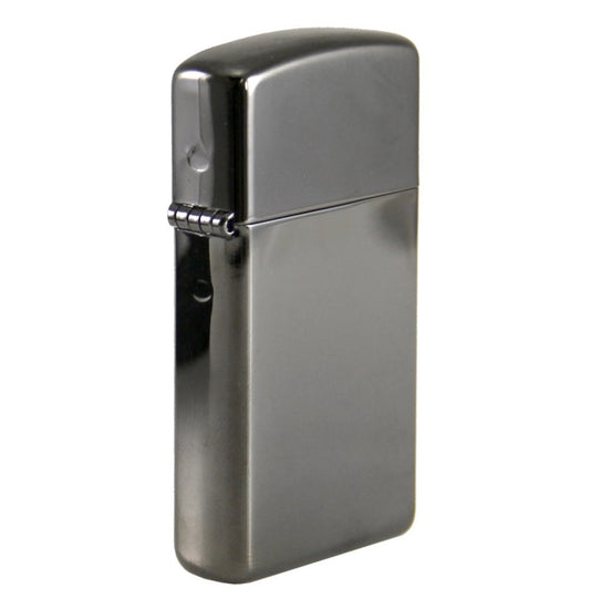 Zippo Slim Ebony Classic High Polish Black Finish, Genuine Lighter #28123