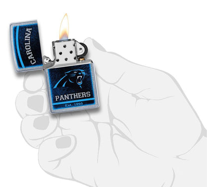 Zippo NFL Carolina Panthers Football Team, Street Chrome Finish Lighter #29936