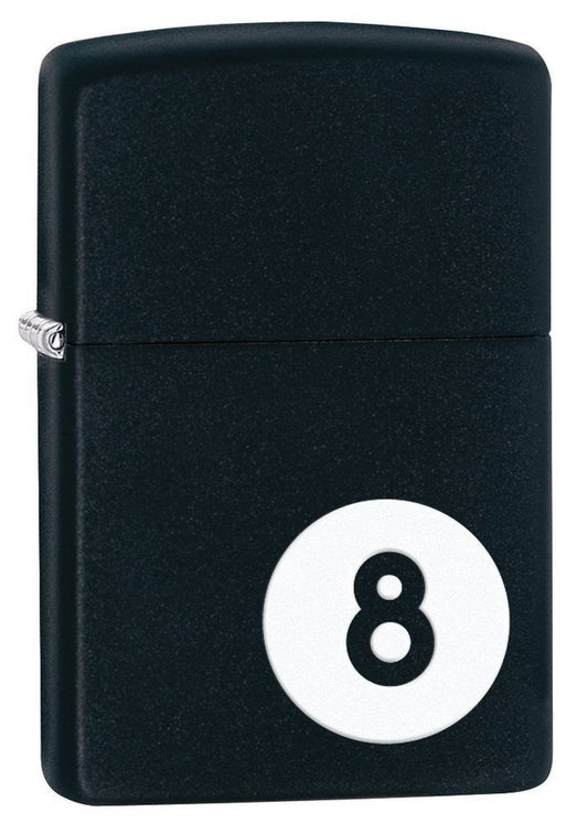 Zippo 8-Ball Lighter, Black Matte #28432