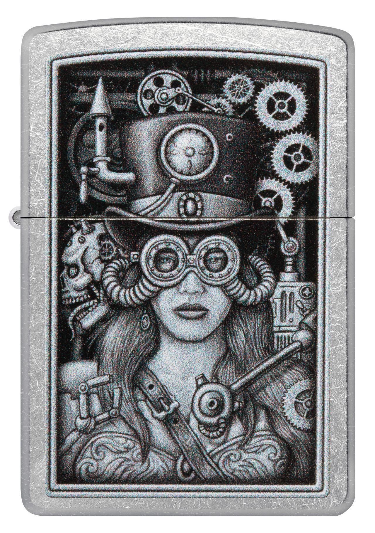 Zippo Steampunk Girl, Street Chrome Lighter #48387