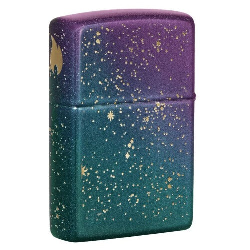 Zippo Starry Night Sky Design, Iridescent Finish, Windproof Lighter #49448