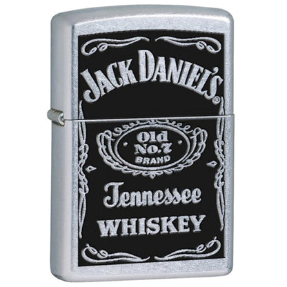 Zippo Jack Daniels Label, Street Chrome #24779