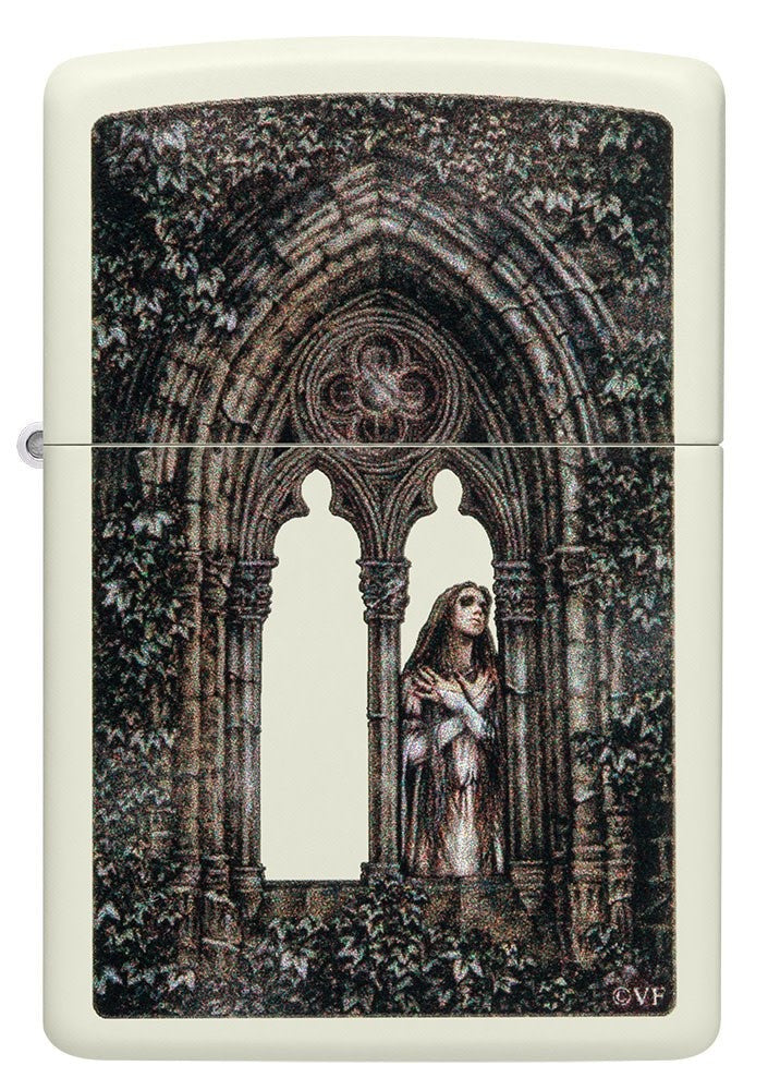 Zippo Victoria Frances Holy Woman Glow-In-The-Dark Windproof Lighter #49836