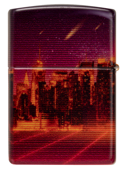 Zippo Cyberpunk City Skyline 540 Color Design, Matte Finish Lighter #48505