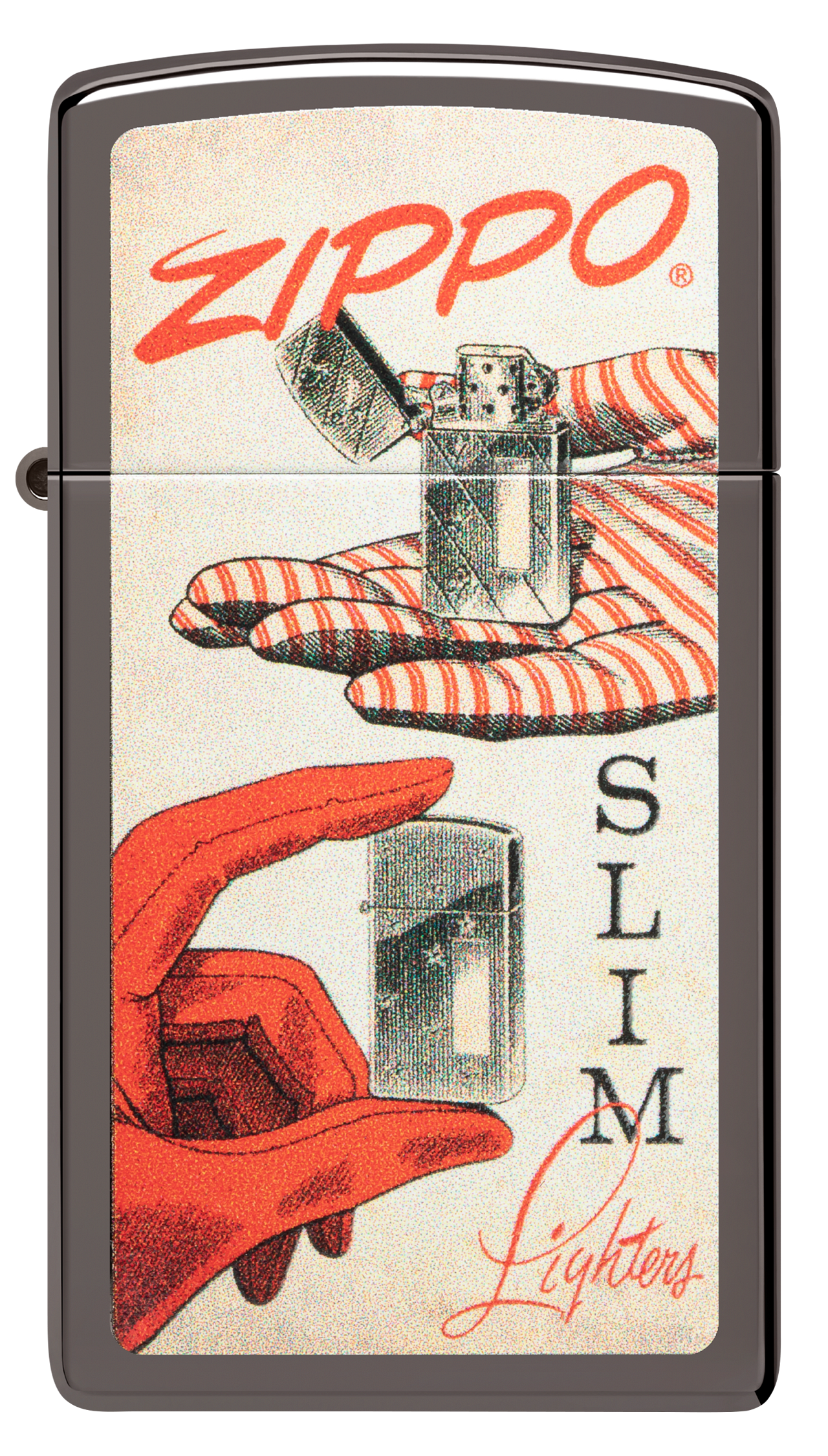 Zippo Slim Retro Design, Black Ice Lighter #48396