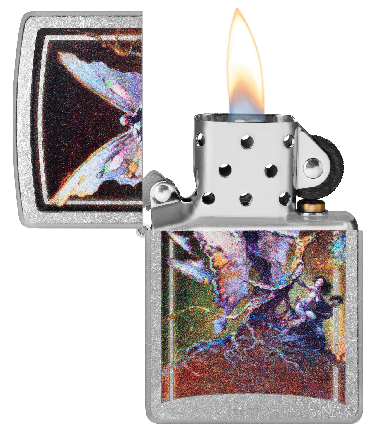 Zippo Guardian Fairy Design, Street Chrome Lighter #48377