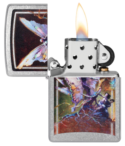 Zippo Guardian Fairy Design, Street Chrome Lighter #48377