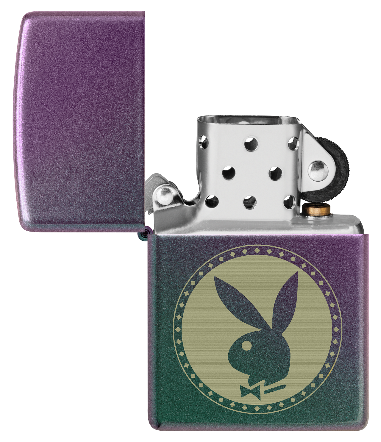 Zippo Playboy Logo Laser Engraved, Iridescent Finish Lighter #48380