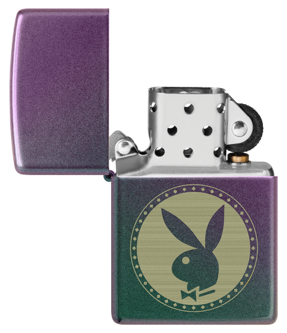 Zippo Playboy Logo Laser Engraved, Iridescent Finish Lighter #48380