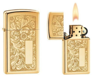 Zippo High Polish Brass Venetian Lighter #1652B