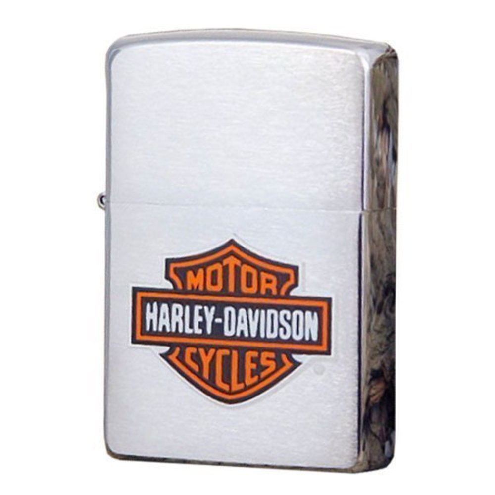 Zippo Harley-Davidson Logo Lighter, Brushed Chrome H-D #200HD.H252