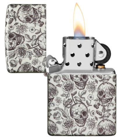 Zippo Skeleton 540° Glow In The Dark Design, Windproof Lighter #49458