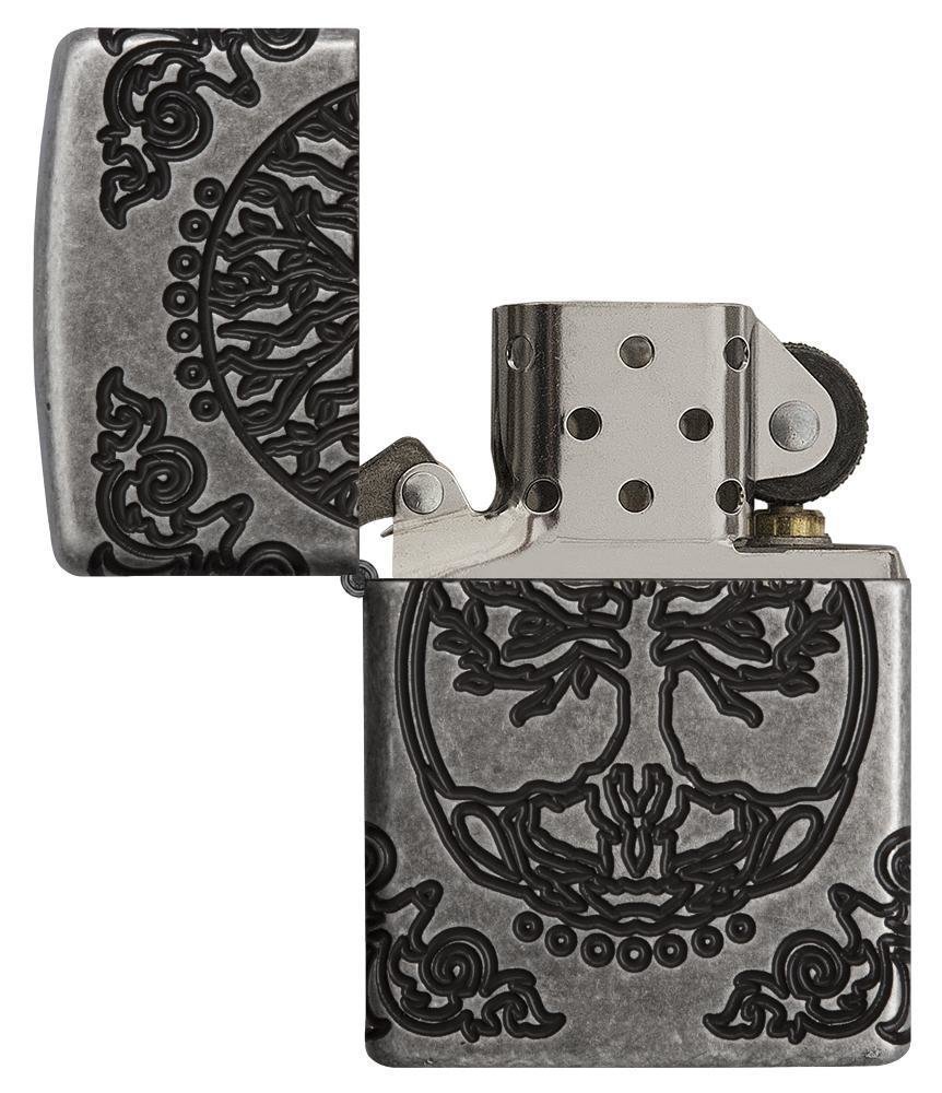 Zippo Armor Tree Of Life Lighter, Antique Silver Finish #29670