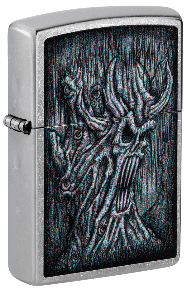 Zippo Horror Skull Tree, Street Chrome Lighter #48681