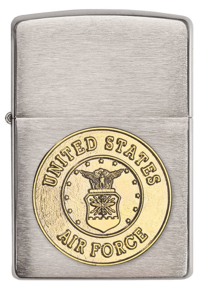 Zippo Air Force Crest Emblem, Military, Brushed Chrome Windproof Lighter #280AFC