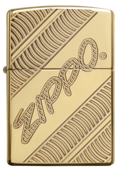 Zippo Coiled Armor Lighter, High Polish Brass #29625