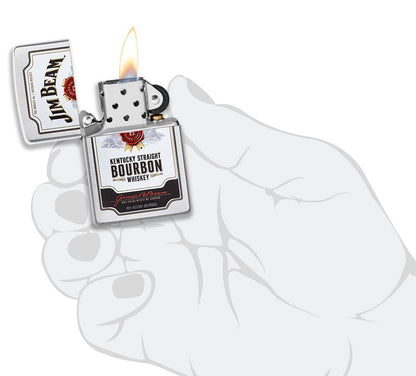 Zippo Jim Beam Kentucky Straight Bourbon Whiskey, Windproof Lighter #49325