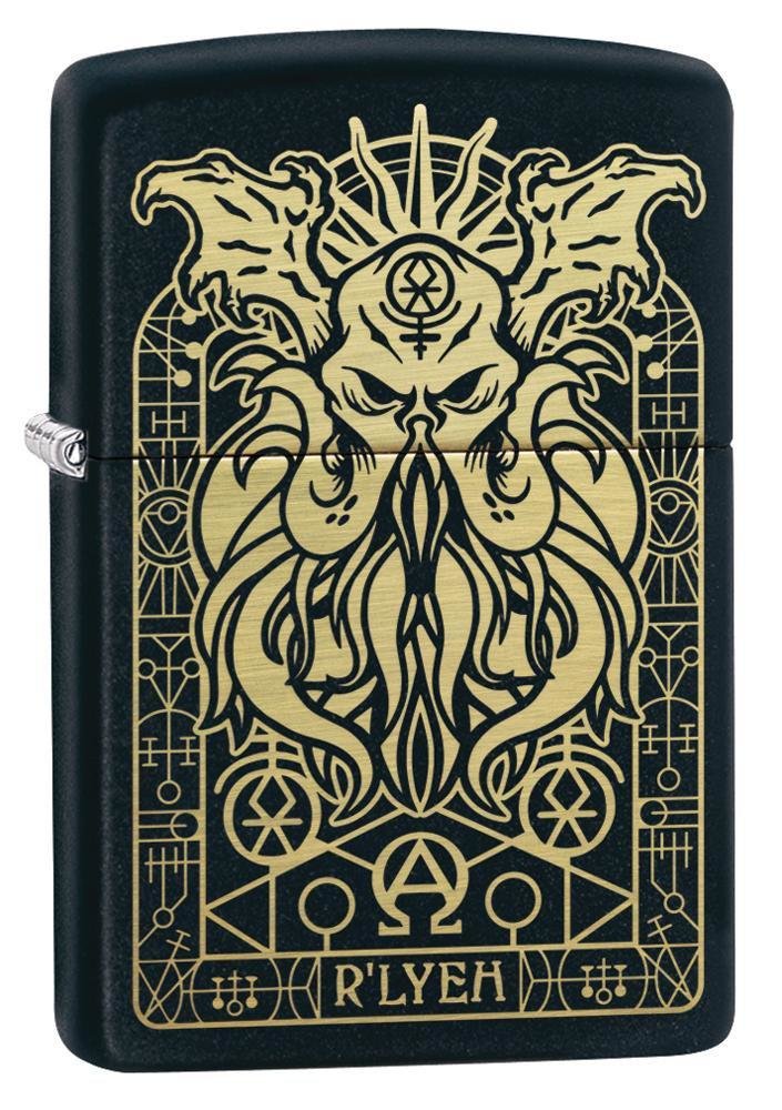 Zippo Monster Design, Cthulhu, Black Matte, Genuine Windproof Lighter #29965