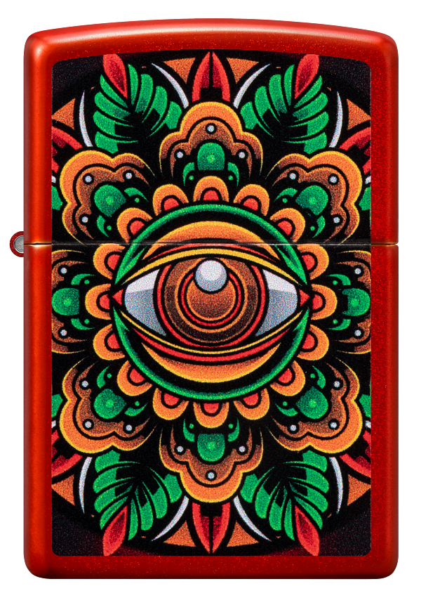 Zippo Trippy Eye Design, Metallic Red Lighter #48678