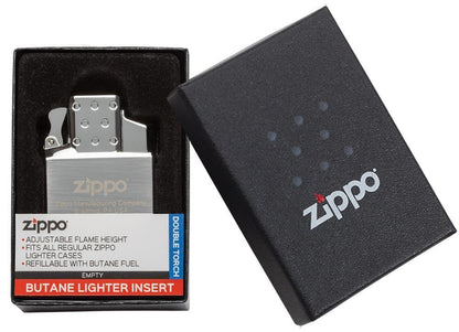 Zippo Butane Lighter Insert, Double Torch, Refillable, Bright Blue Flame #65827