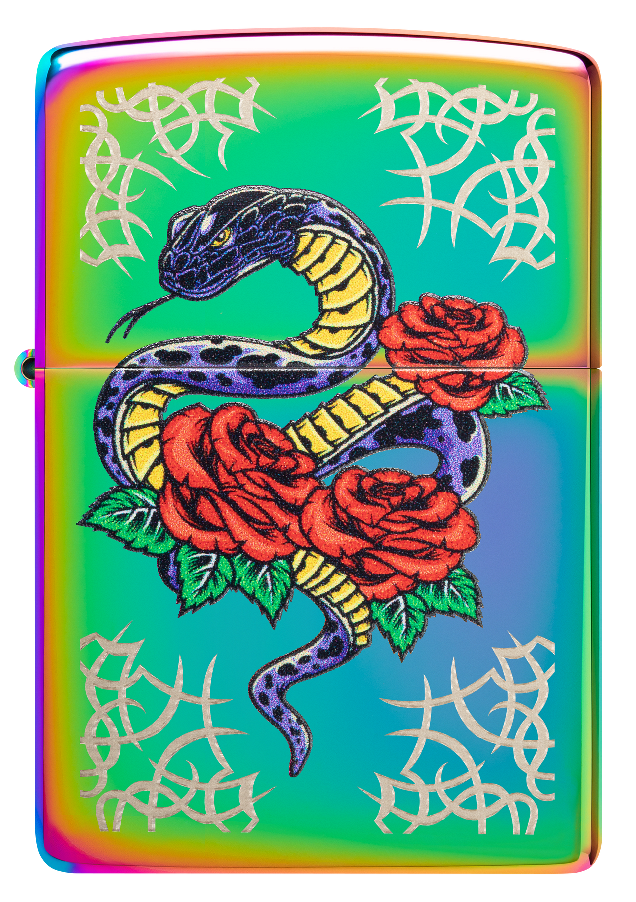 Zippo Snake and Roses Tattoo, Multi Color Lighter #48395