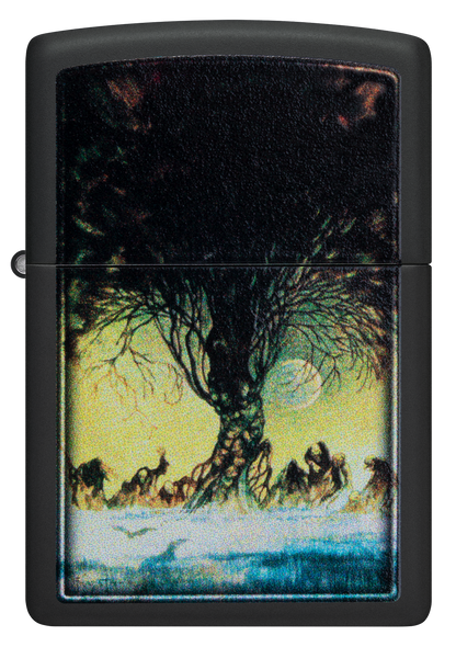 Zippo Frank Frazetta Swamp Design, Black Matte Lighter #48376