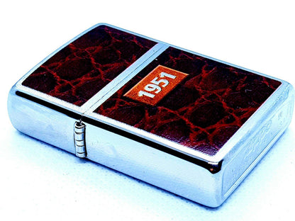 Zippo 1951, Mad Men Vintage Leather Wrap Design, Genuine Lighter #200-CI008592