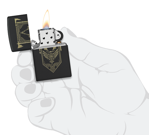 Zippo Gaming Assassins Creed Valhalla, Black Matte Lighter #48669