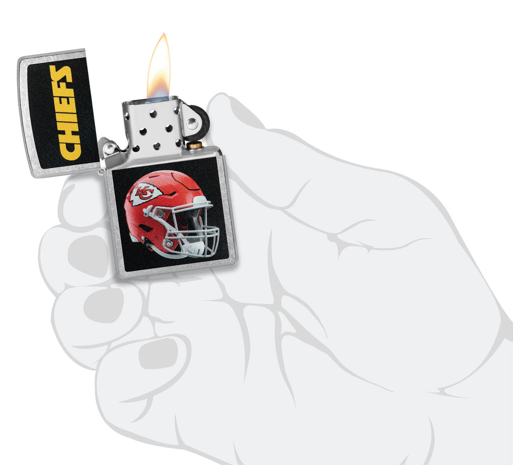 Zippo NFL Kansas City Chiefs Football Team, Street Chrome Lighter #48434