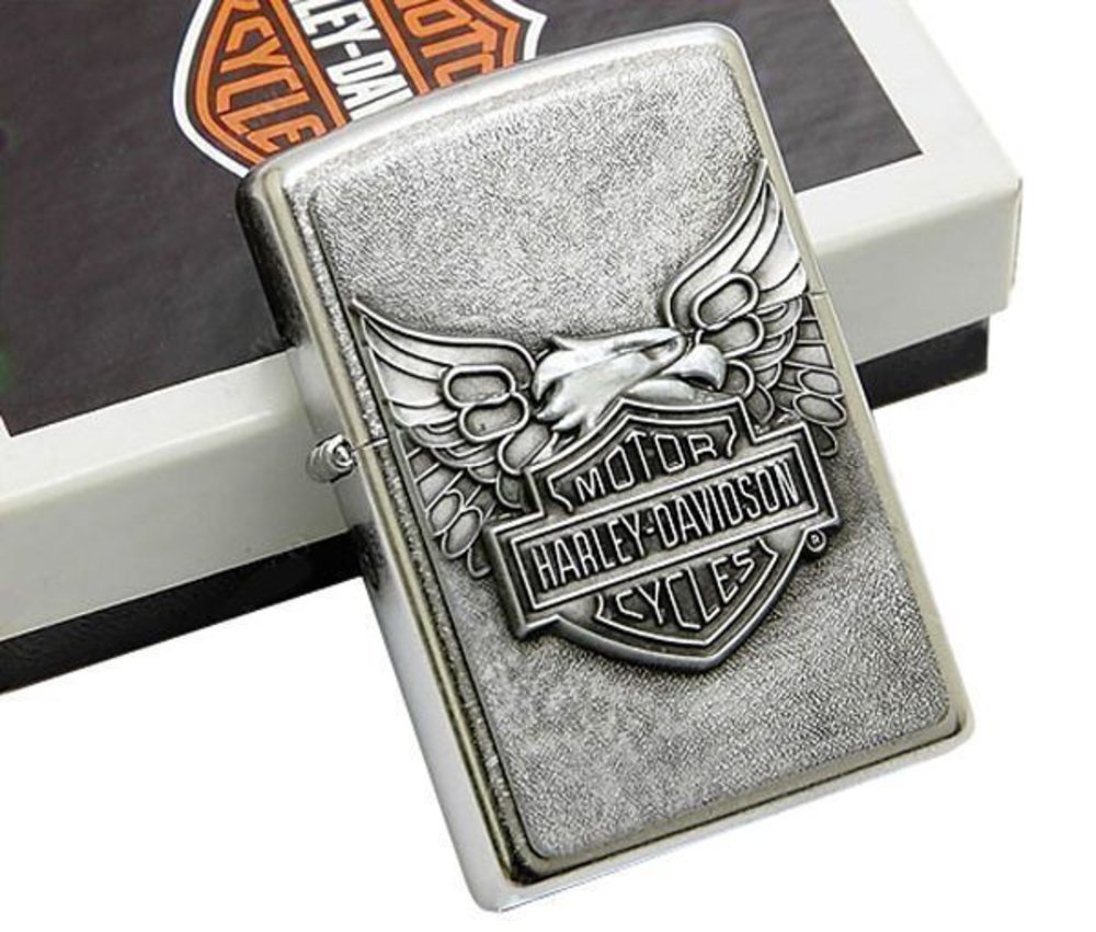 Zippo Iron Eagle Chrome Lighter, H-D Logo Emblem, Harley-Davidson #20230