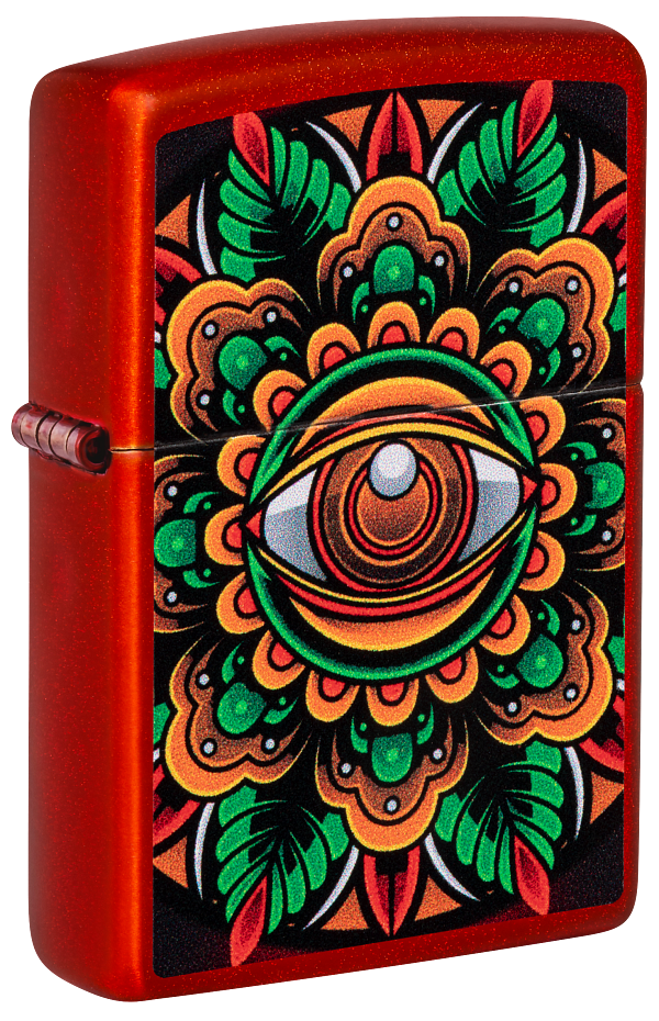 Zippo Trippy Eye Design, Metallic Red Lighter #48678