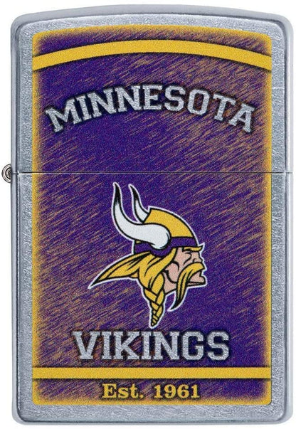 Zippo NFL Minnesota Vikings, Street Chrome Finish, Windproof Lighter #29951