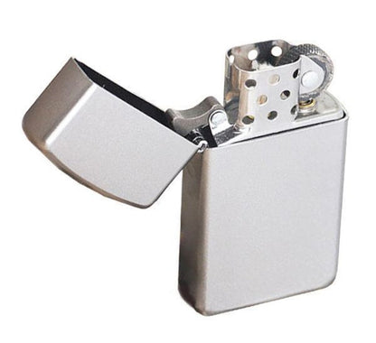 Zippo Slim Classic Satin Chrome Finish, Can Be Engraved, Genuine Lighter #1605