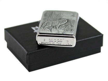 Zippo Timberwolves Lighter Emblem Brushed Chrome #20855