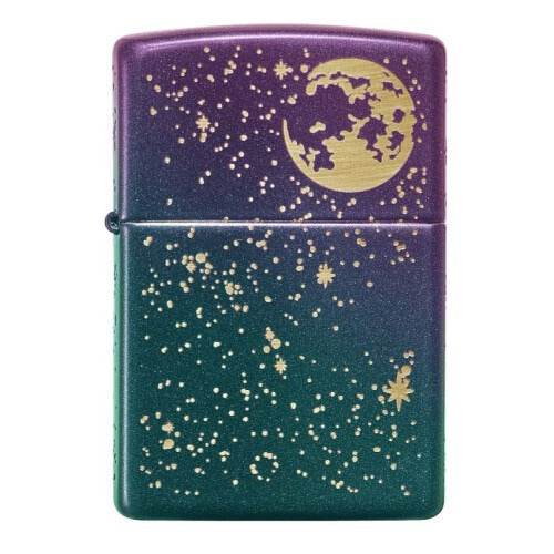 Zippo Starry Night Sky Design, Iridescent Finish, Windproof Lighter #49448