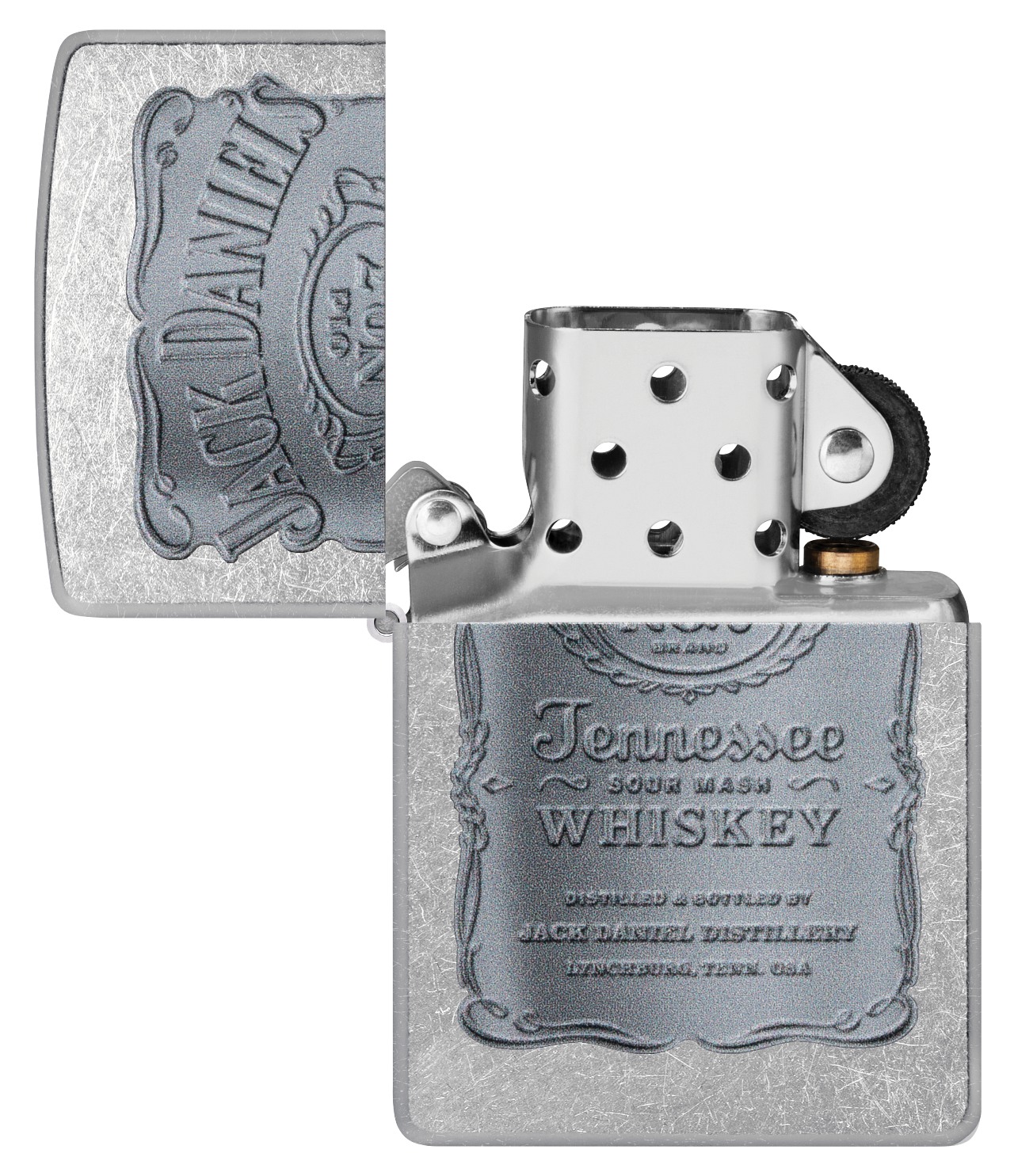 Zippo Jack Daniels Tennessee Whiskey, Street Chrome Lighter #48284