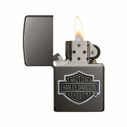 Zippo Harley Davidson Bar & Shield, HD Emblem, Genuine Lighter #29822